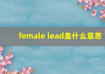 female lead是什么意思